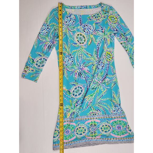 Lilly Pulitzer Womens XS UPF 50+ Sophie Dress Bermuda‎ Blue Turtles Trees 002176 - Picture 7 of 8